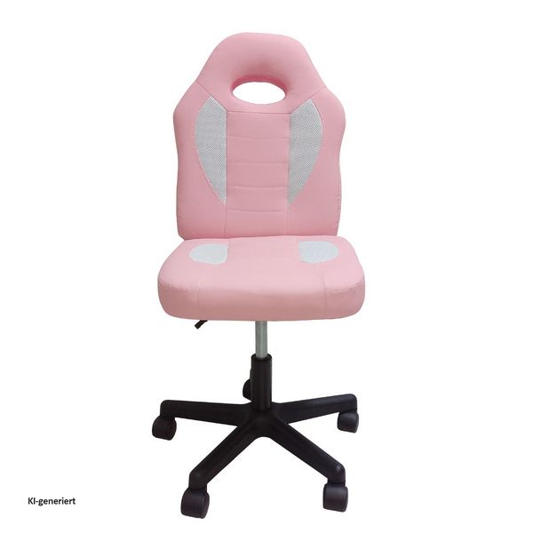 Produktbild: HTI-Living Schreibtischstuhl h&ouml;henverstellbar 360&deg;-Drehfunktion Rosa-Wei&szlig;