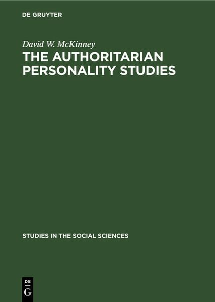 Produktbild: The authoritarian personality studies