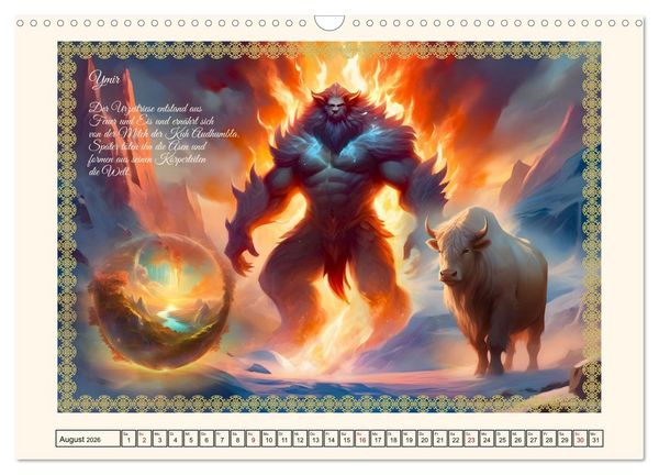 Produktbild: Nordische Mythen (Wandkalender 2026 DIN A3 quer), CALVENDO Monatskalender