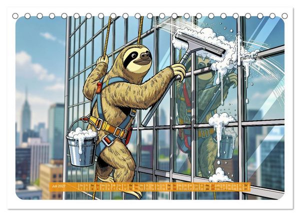 Produktbild: Lustiges Faultier im Beruf - Comic (Tischkalender 2027 DIN A5 quer), CALVENDO Monatskalender