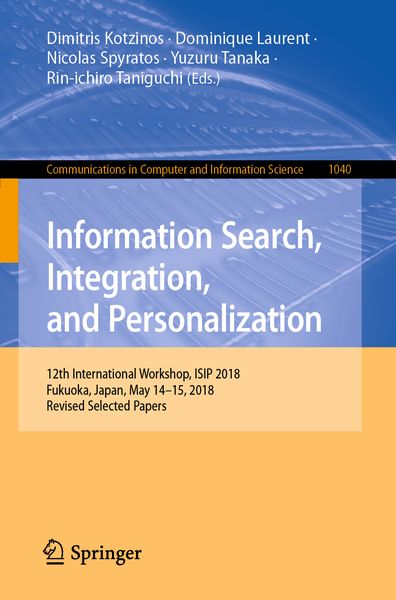 Produktbild: Information Search, Integration, and Personalization