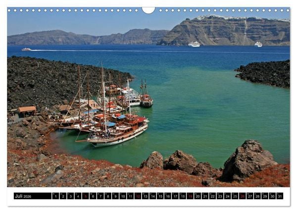 Produktbild: Inselh&uuml;pfen Kykladen Santorini - Naxos - Paros - Mykonos (Wandkalender 2026 DIN A3 quer), CALVENDO Monatskalender