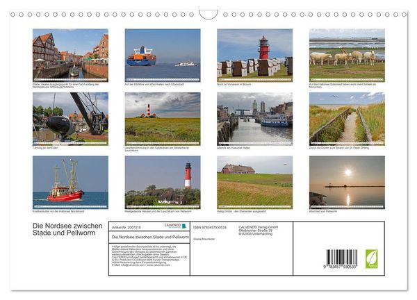 Produktbild: Die Nordsee zwischen Stade und Pellworm (Wandkalender 2026 DIN A3 quer), CALVENDO Monatskalender