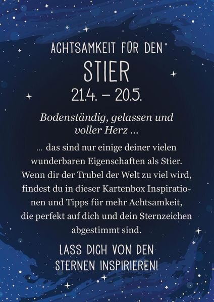 Produktbild: Achtsamkeit f&uuml;r den Stier