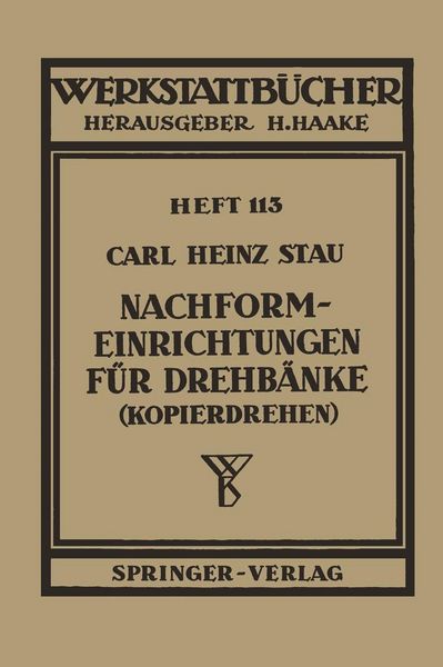 Produktbild: Nachformeinrichtungen f&uuml;r Drehb&auml;nke (Kopierdrehen)