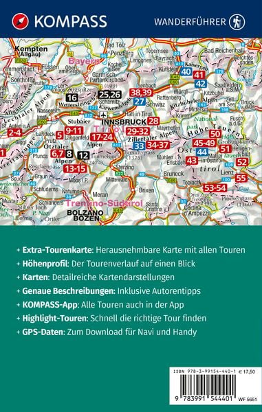 Produktbild: KOMPASS Wanderf&uuml;hrer Tiroler H&uuml;ttenwanderungen, 55 Touren mit Extra-Tourenkarte