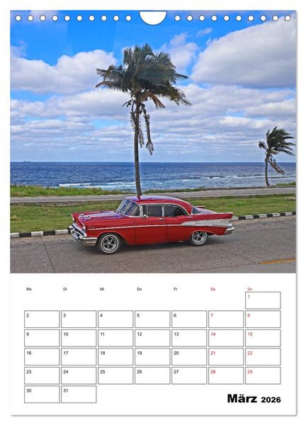 Produktbild: KARIBIK Oldtimer auf Kuba (Wandkalender 2026 DIN A4 hoch), CALVENDO Monatskalender