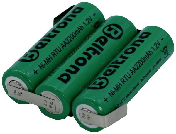 Produktbild: Beltrona RTU3AAZ Akkupack 3x Mignon (AA) Z-L&ouml;tfahne NiMH 3.6V 2200 mAh