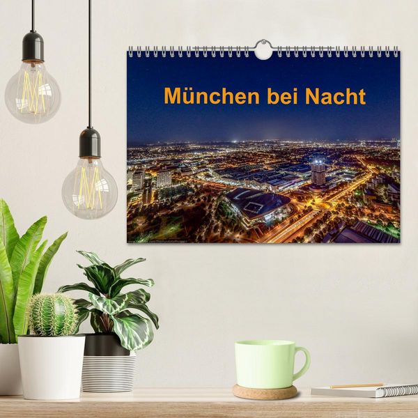 Produktbild: M&uuml;nchen bei Nacht (Wandkalender 2026 DIN A4 quer), CALVENDO Monatskalender