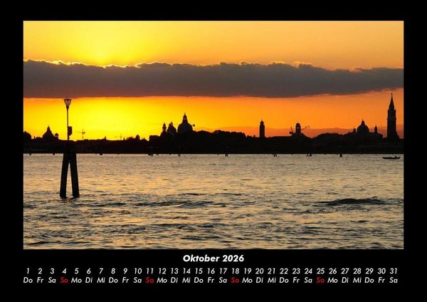 Produktbild: Venedig 2026 Fotokalender DIN A3