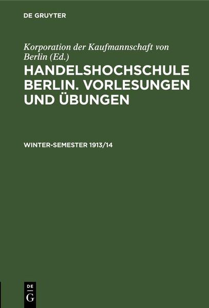 Produktbild: Winter-Semester 1913/14