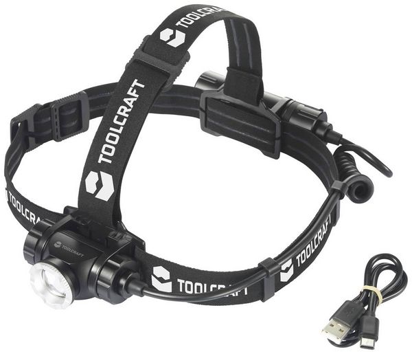 Produktbild: TOOLCRAFT TO-7838472 SMD LED Stirnlampe akkubetrieben 1000lm 5.5h TO-7838472