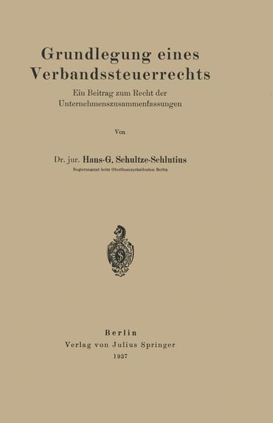 Produktbild: Grundlegung eines Verbandssteuerrechts