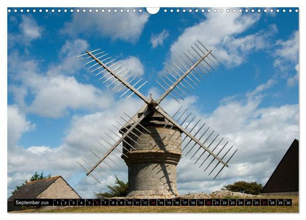 Produktbild: Windm&uuml;hlen in Europa (Wandkalender 2026 DIN A3 quer), CALVENDO Monatskalender