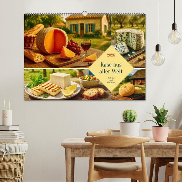 Produktbild: K&auml;se aus aller Welt (Wandkalender 2026 DIN A2 quer), CALVENDO Monatskalender