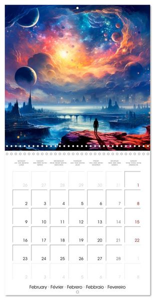 Produktbild: DISTANT WORLDS Explore the universe (Wall Calendar 2026 12 &times; 12 Inch) CALVENDO 12 Month Wall Calendar