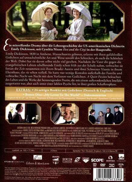 Produktbild: A Quiet Passion - Das Leben der Emily Dickinson (2 DVDs im Mediabook inkl. 24-seitigen Booklet)