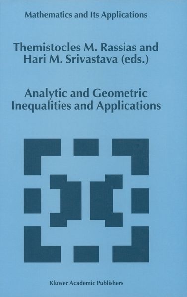 Produktbild: Analytic and Geometric Inequalities and Applications
