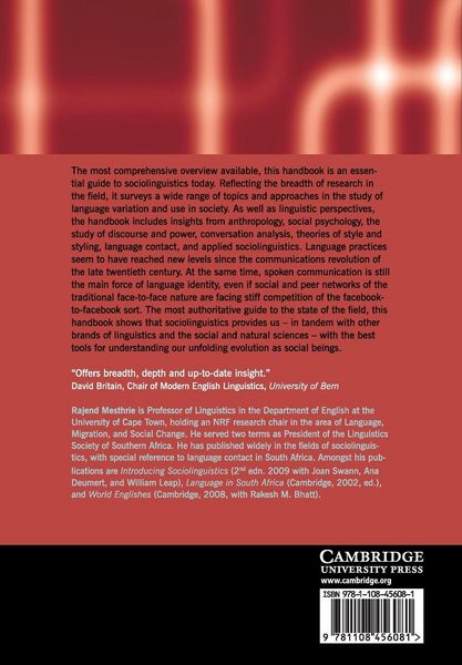 Produktbild: The Cambridge Handbook of Sociolinguistics