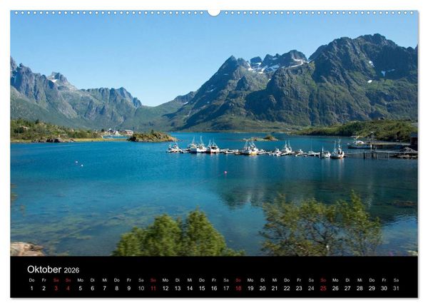 Produktbild: Landschaften Norwegens zwischen Polarkreis und Nordkap (Wandkalender 2026 DIN A2 quer), CALVENDO Monatskalender
