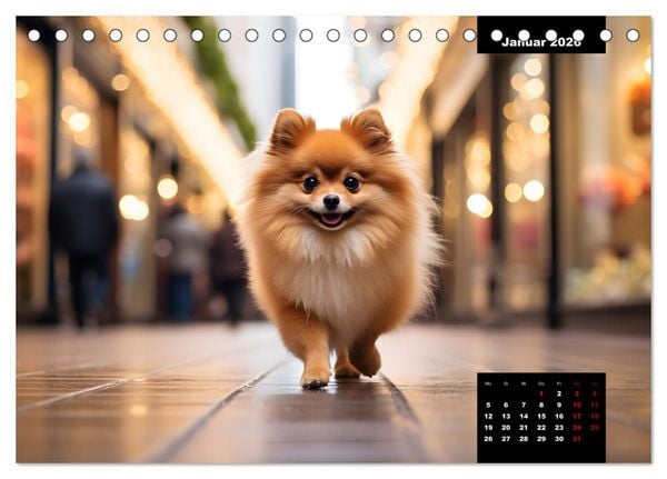 Produktbild: Zwergspitze - kleine Hunde, gro&szlig;e Pers&ouml;nlichkeiten (Tischkalender 2026 DIN A5 quer), CALVENDO Monatskalender