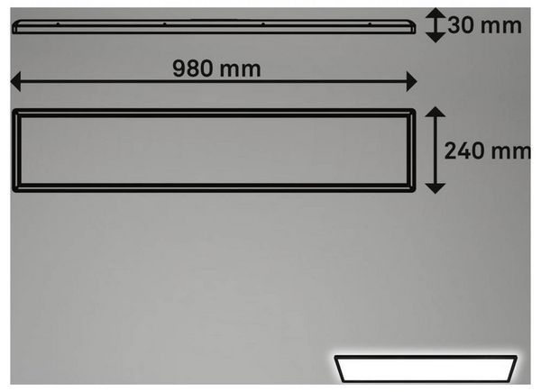 Produktbild: Briloner TAVA 7519415 LED-Panel EEK: E 36W Neutralwei&szlig; Schwarz
