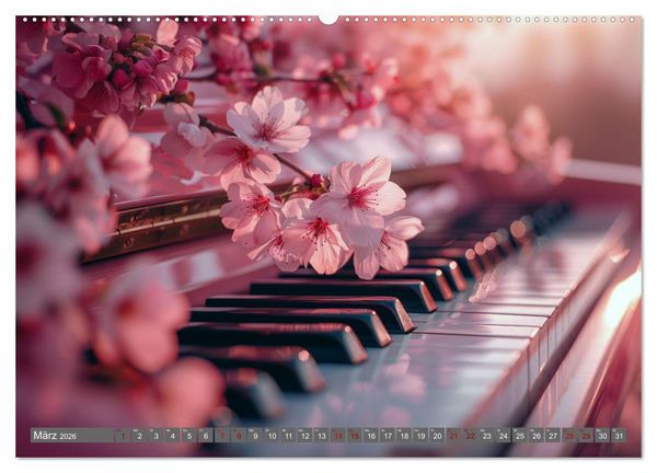 Produktbild: Tr&auml;ume aus Piano, Klavier und Fl&uuml;gel (Wandkalender 2026 DIN A2 quer), CALVENDO Monatskalender