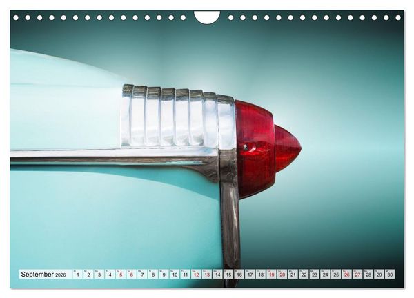 Produktbild: US Klassiker Farbenfrohe Heckansichten (Wandkalender 2026 DIN A4 quer), CALVENDO Monatskalender
