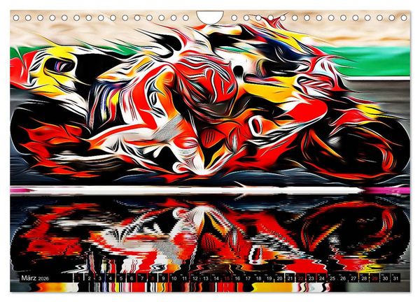 Produktbild: Fullspeed on two Wheels (Wandkalender 2026 DIN A4 quer), CALVENDO Monatskalender