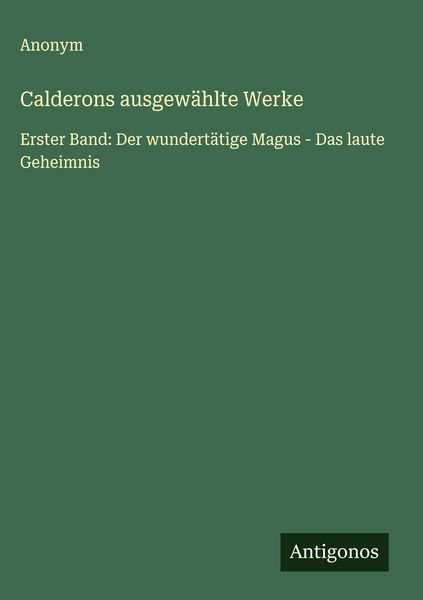 Produktbild: Calderons ausgew&auml;hlte Werke