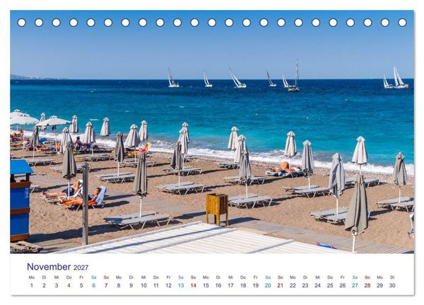 Produktbild: Str&auml;nde der Insel Rhodos (Tischkalender 2027 DIN A5 quer), CALVENDO Monatskalender