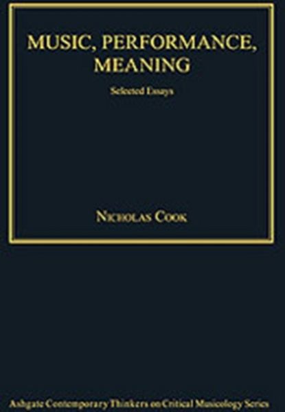 Produktbild: Cook, N: Music, Performance, Meaning