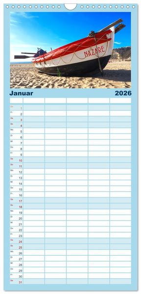 Produktbild: Familienplaner 2026 - Fischkunst und Fischergl&uuml;ck mit 5 Spalten (Wandkalender, 21 x 45 cm) CALVENDO