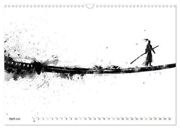 Produktbild: Samurai Illustrationen (Wandkalender 2026 DIN A3 quer), CALVENDO Monatskalender