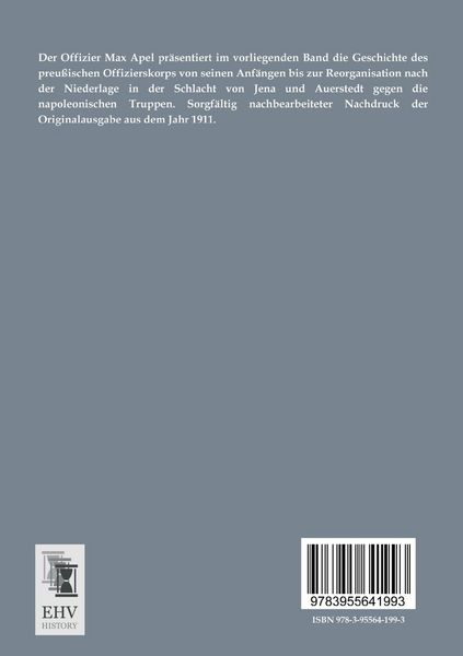 Produktbild: Der Werdegang des preussischen Offizierkorps bis 1806 und seine Reorganisation