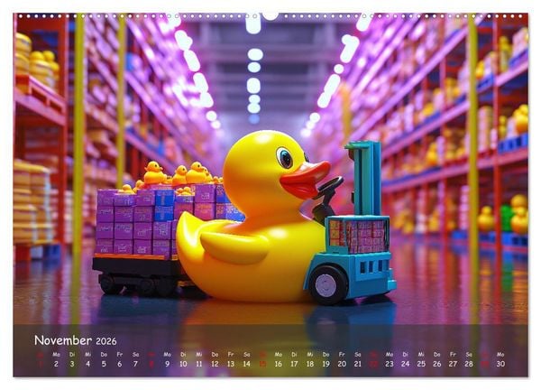 Produktbild: Badeenten Kalender - Quietscheenten in der Berufswelt (Wandkalender 2026 DIN A2 quer), CALVENDO Monatskalender
