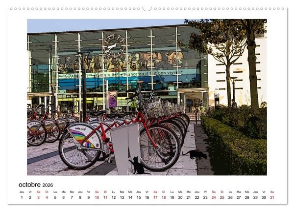 Produktbild: Berlioz et Zo&eacute; &agrave; Angers (Calendrier mural 2026 DIN A2 vertical) calendrier de bureau