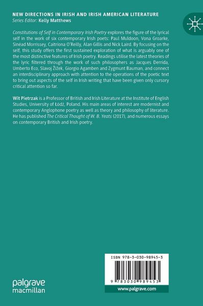 Produktbild: Constitutions of Self in Contemporary Irish Poetry