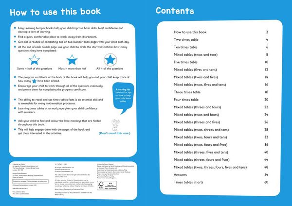 Produktbild: Times Tables Bumper Book: Ages 5-7