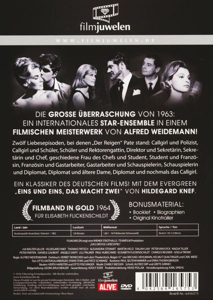 Produktbild: Das gro&szlig;e Liebesspiel - filmjuwelen