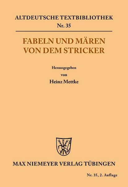 Produktbild: Fabeln und M&auml;ren von dem Stricker