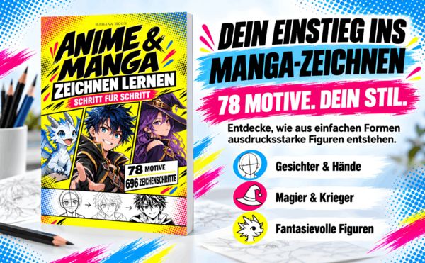 Produktbild: Anime & Manga zeichnen lernen - Schritt f&uuml;r Schritt zu deinen eigenen Figuren