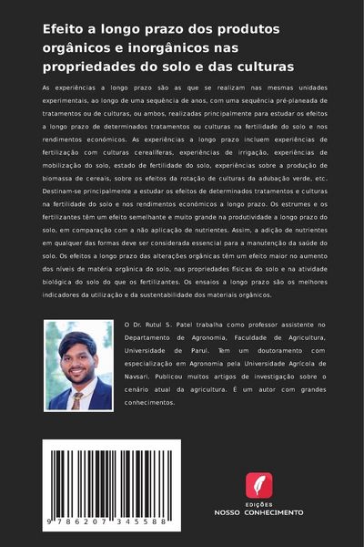 Produktbild: Efeito a longo prazo dos produtos org&acirc;nicos e inorg&acirc;nicos nas propriedades do solo e das culturas