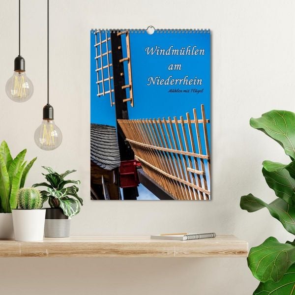 Produktbild: Windm&uuml;hlen mit Fl&uuml;gel am Niederrhein (Wandkalender 2026 DIN A3 hoch), CALVENDO Monatskalender