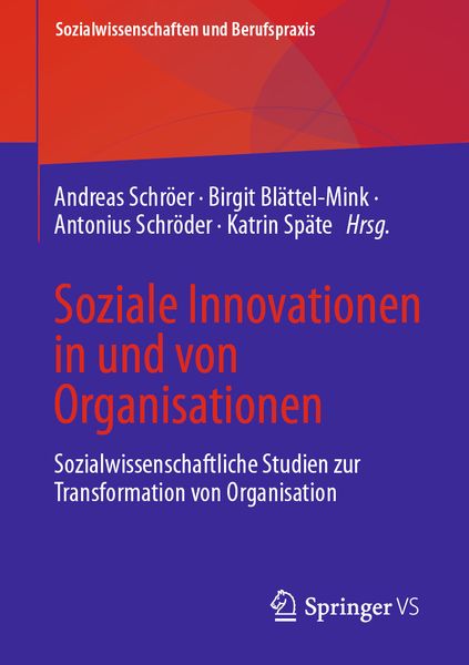 Produktbild: Soziale Innovationen in und von Organisationen