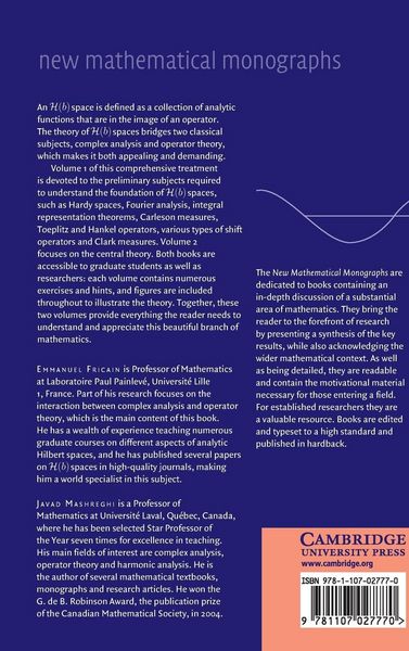 Produktbild: The Theory of H(b) Spaces