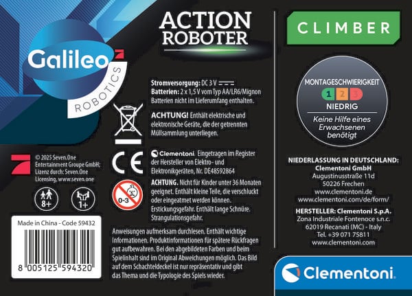 Produktbild: Experimentierset Galileo Action Roboter Climber gr&uuml;n/wei&szlig;