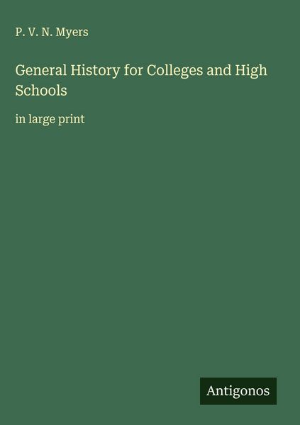 Produktbild: General History for Colleges and High Schools
