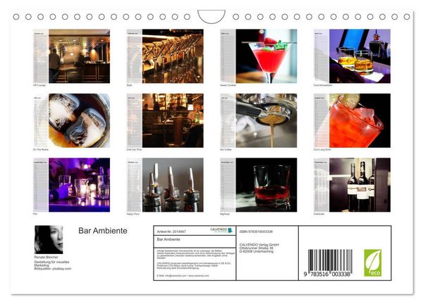 Produktbild: Bar Ambiente (Wandkalender 2026 DIN A4 quer), CALVENDO Monatskalender