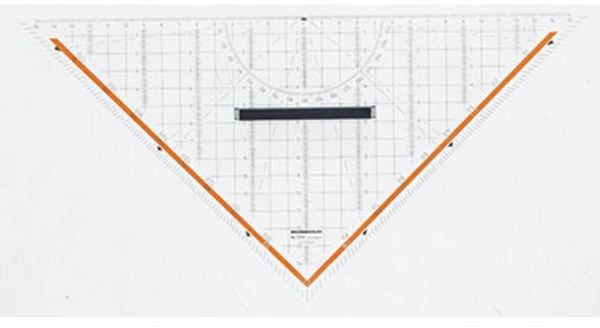 Produktbild: Rumold Geometriedreieck 1058 Transparent L&auml;nge der Hypotenuse: 32.5cm